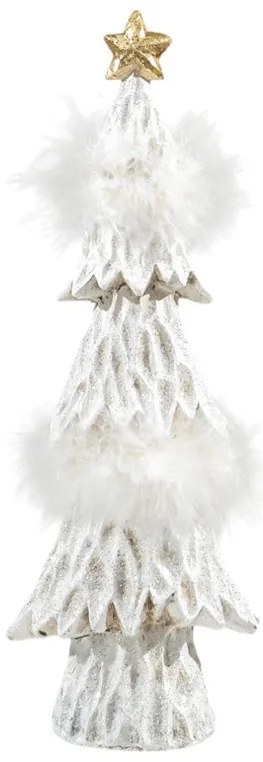 Χριστουγεννιάτικο Διακοσμητικό Δέντρο Polyester Μπεζ 9x6x25εκ. Zen Collection 25.36.51889