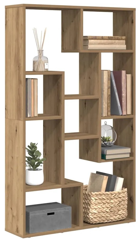 vidaXL Βιβλιοθήκη Αρτισιανή Δρυς 72x20x120 εκ. από Επεξεργασμένο Ξύλο