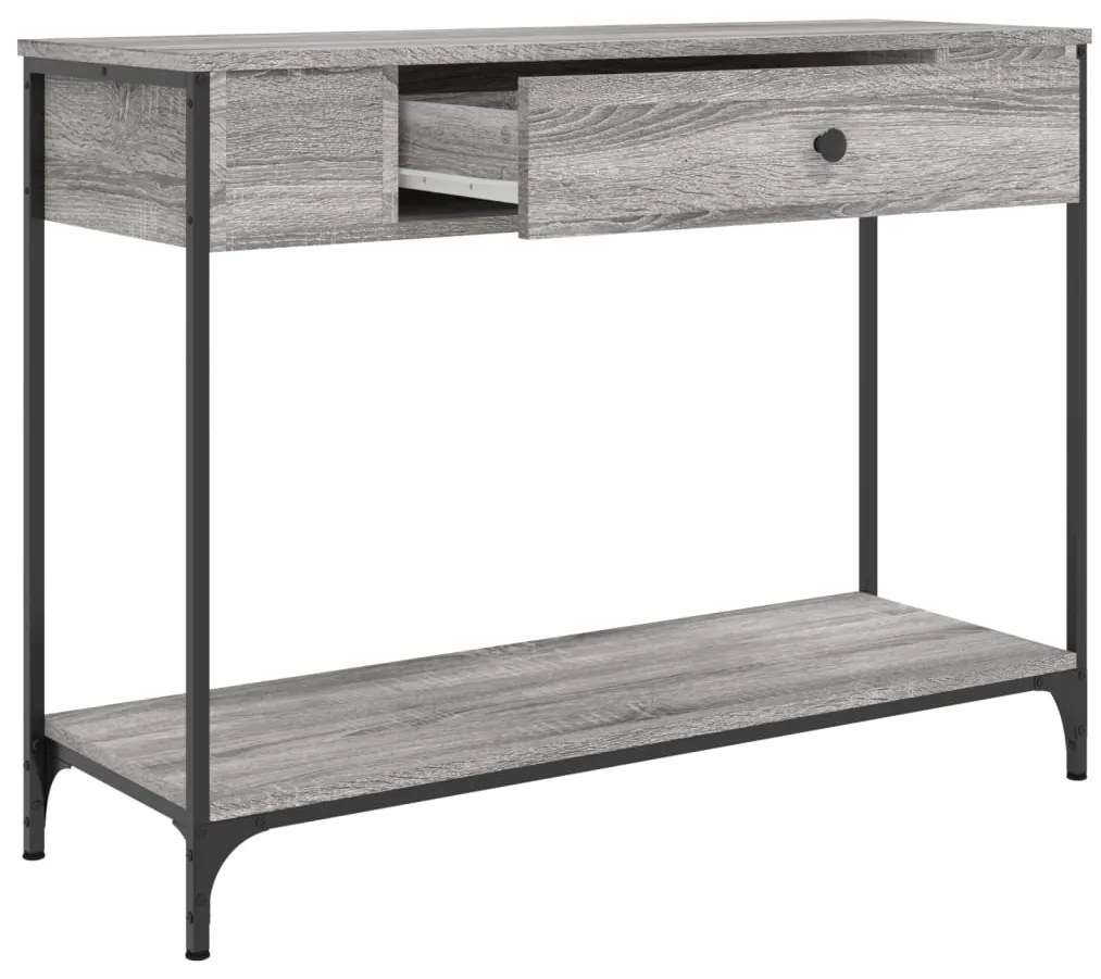 vidaXL Τραπέζι Κονσόλα Γκρι Sonoma 100x34,5x75 εκ. Επεξεργασμένο Ξύλο