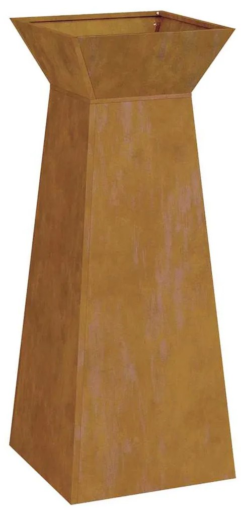 vidaXL Γλάστρα Πυλώνας 2 pcs Ασημί 40 x 40 x 100 cm Σχάρα καιρός