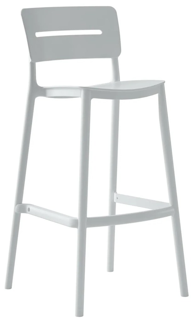 BAR STOOL POLYPROPYLENE SNOD2  WHITE 37,2x50x101,5Hcm.