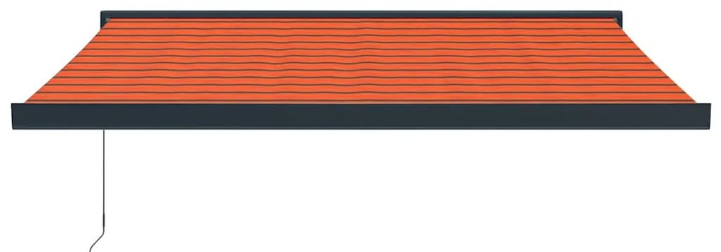 vidaXL Τέντα Πτυσσόμενη Πορτοκαλί / Καφέ 3 x 2,5 μ. Ύφασμα / Αλουμίνιο