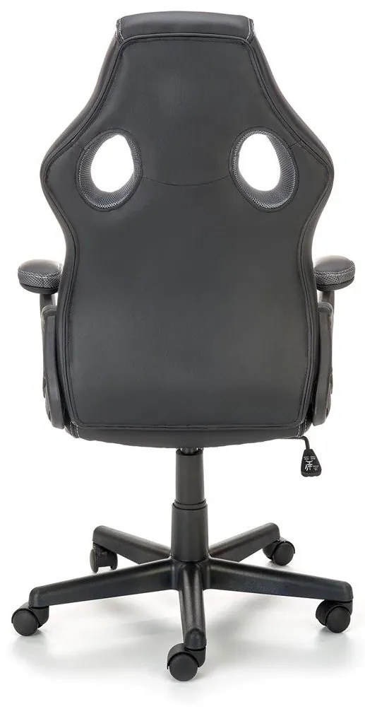 ΚΑΡΕΚΛΑ ΓΡΑΦΕΙΟΥ / GAMER CAIN ΜΑΥΡΟ / ΓΚΡΙ 62x63x108-117cm