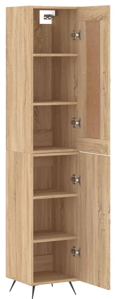 vidaXL Μπουφές Sonoma δρυς 34,5 x 34 x 180 εκ. από Επεξεργασμένο Ξύλο