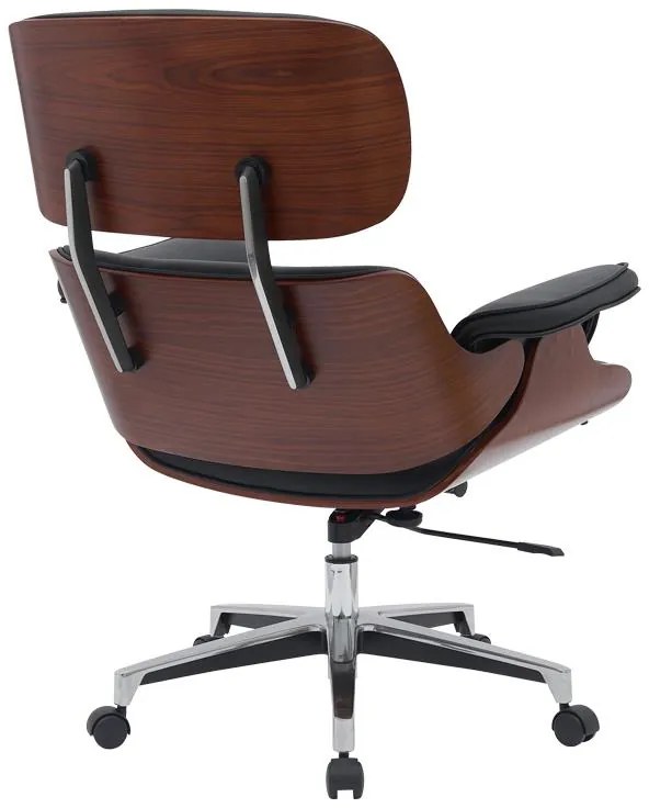 Καρέκλα γραφείου διευθυντή Kobane μαύρο pu-βάση χρωμίου 84x75x113.5εκ 84x75x113.5 εκ.