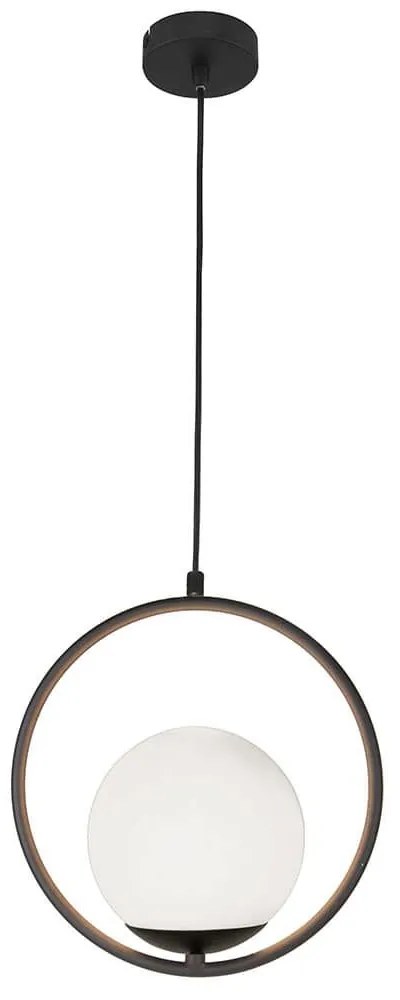 Φωτιστικό Οροφής Κύκλος Anouk 4234300 Black Viokef Metal, Glass