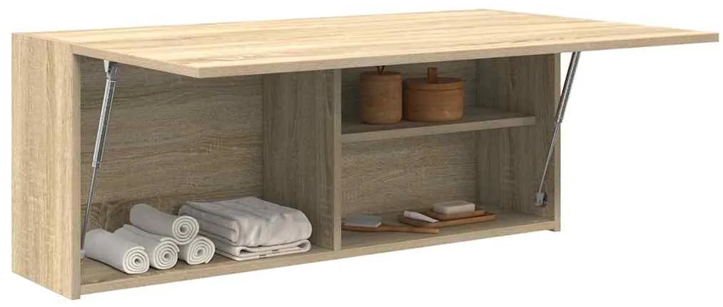 vidaXL Ντουλάπι τοίχου μπάνιου Sonoma Oak 100x25x40 cm