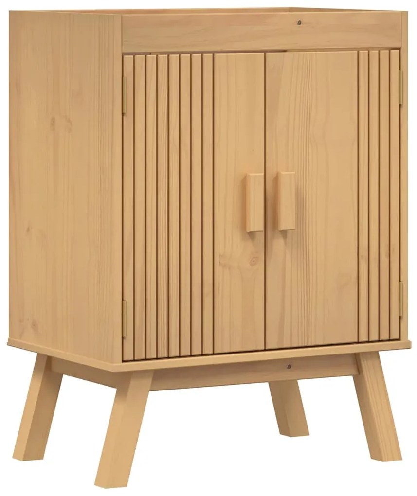 vidaXL Βάση Ντουλαπιού Olden Καφέ 60 x 40 x 80 εκ Μασίφ ξύλο πεύκου