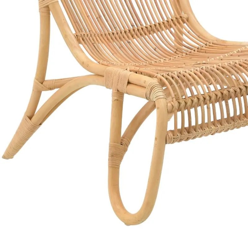 Σεζλονγκ Restiny Inart φυσικό rattan 65x85x84εκ 65x84x85 εκ.