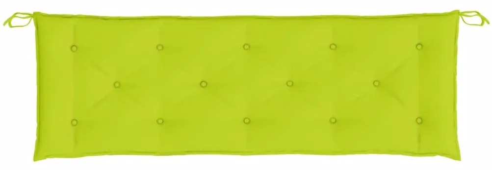 vidaXL Μαξιλάρι Πάγκου Κήπου Έντονο Πράσινο 150x50x7 εκ. Ύφασμα Oxford