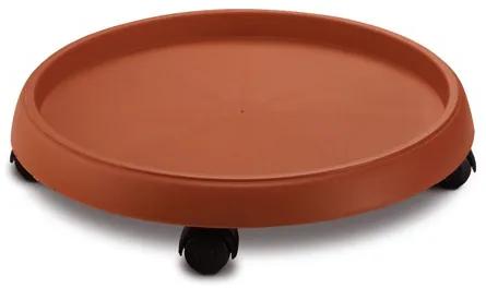 Πιάτο Στρογγυλό Με Ρόδες Τερακότα 35cm