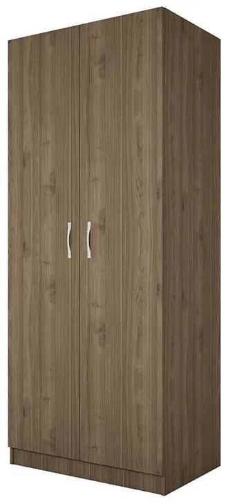 Ντουλάπα Δίφυλλη 1211007 Καρυδί, 52x191x80, Genomax Genom1210000138