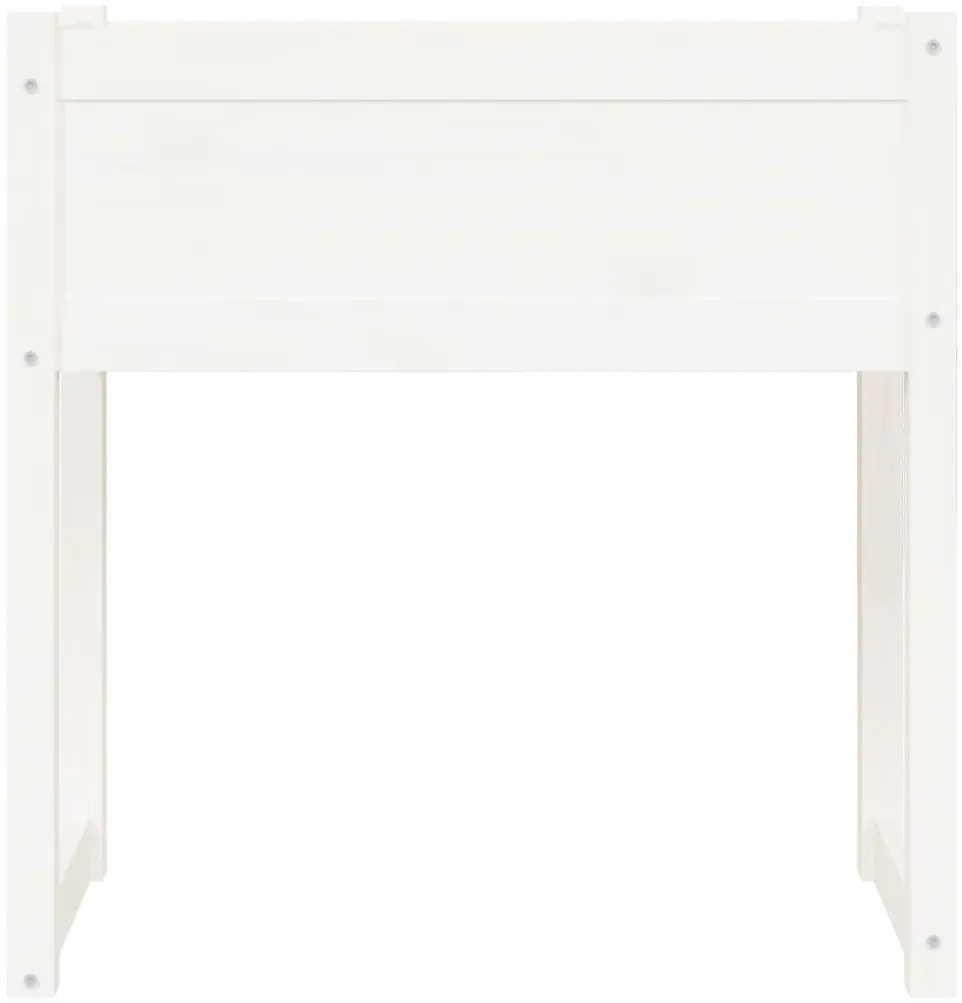 vidaXL Ζαρντινιέρα Λευκή 78x40x81 εκ. από Μασίφ Ξύλο Πεύκου