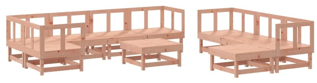 vidaXL Σαλόνι Κήπου Σετ 10 τεμ. με Μαξιλάρια Μασίφ Ξύλο Ψευδοτσούγκας