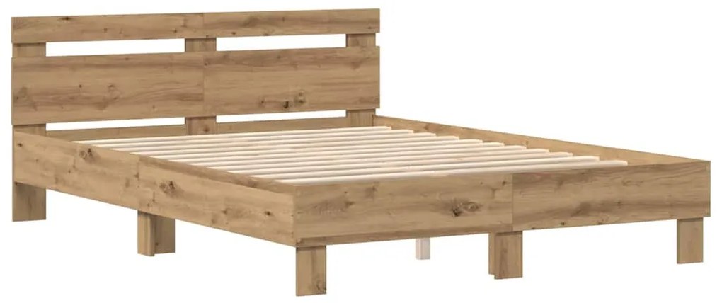 vidaXL Σκελετός Κρεβατιού artisan δρυς 150 x 200 cm Επεξεργασμένο ξύλο