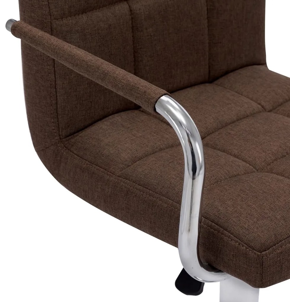 vidaXL Καρέκλες Μπαρ 2 τεμ. Καφέ Υφασμάτινες