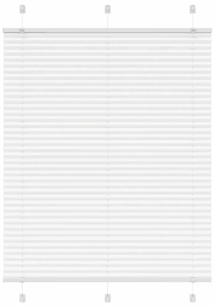 vidaXL Πλισέ περσίδα Λευκό 105x100 cm Πλάτος υφάσματος 104,4 cm
