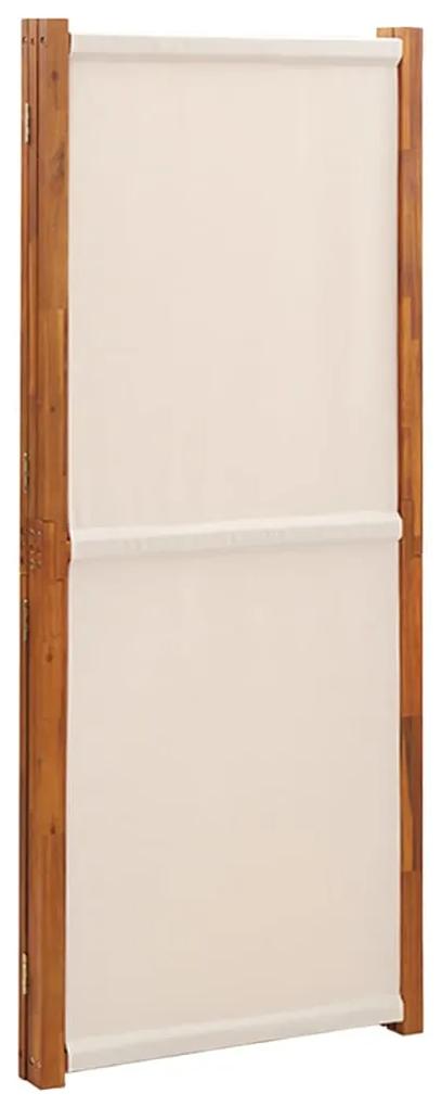 vidaXL Διαχωριστικό Δωματίου με 3 Πάνελ Λευκό Κρεμ 210 x 180 εκ.