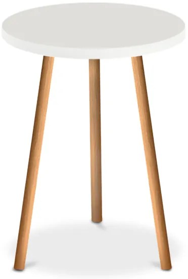 Βοηθητικό τραπεζάκι Roma Megapap χρώμα λευκό 33,5x33,5x46εκ.