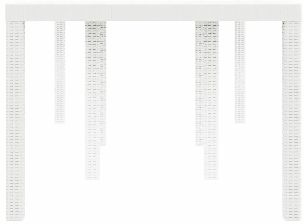 vidaXL Τραπέζι Κήπου Λευκό 200 x 100 x 73 εκ. συνθετικό ρατάν