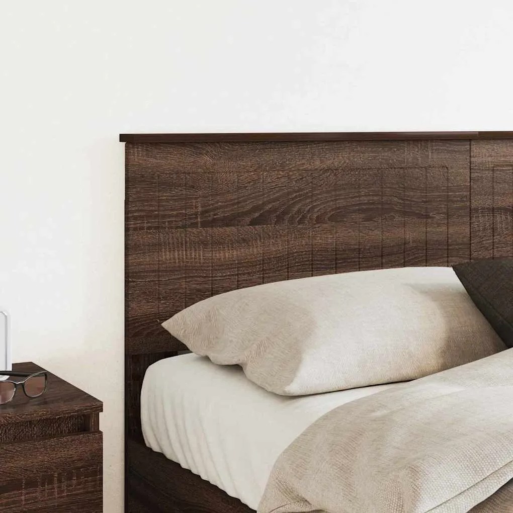 vidaXL Κεφαλάρι με κεφαλάρι Καφέ δρυς 150 cm Επεξεργασμένο ξύλο