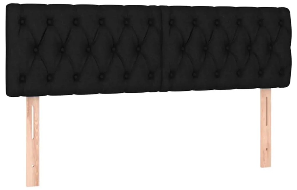 vidaXL Κρεβάτι Boxspring με Στρώμα Μαύρο 160x200 εκ. Υφασμάτινο