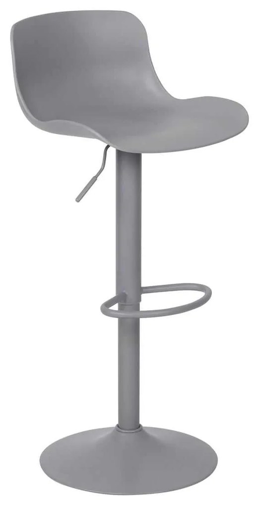 Σκαμπώ BAR MOSS Μέταλλο/PP Γκρι 44x45x58/81-79/102cm (Σετ 2 ΤΕΜ)
