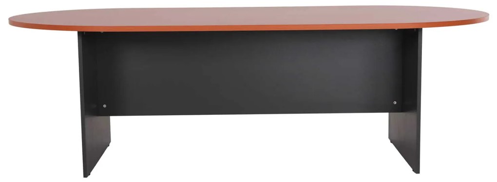 ΓΡΑΦΕΙΟ ΣΥΝΕΔΡΙΑΣΕΩΝ ΟΒΑΛ SIENNA HM2134.03 ΑΝΘΡΑΚΙ ΜΕΛΑΜΙΝΗ-TOP ΚΕΡΑΣΙ 240x120x75Υεκ