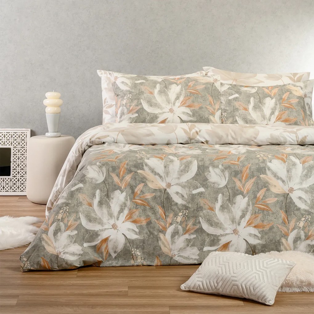 Σεντόνια Μονά (Σετ) Melinen Casual Line Giulia Grey Γκρι Χωρίς Λάστιχο 170x270