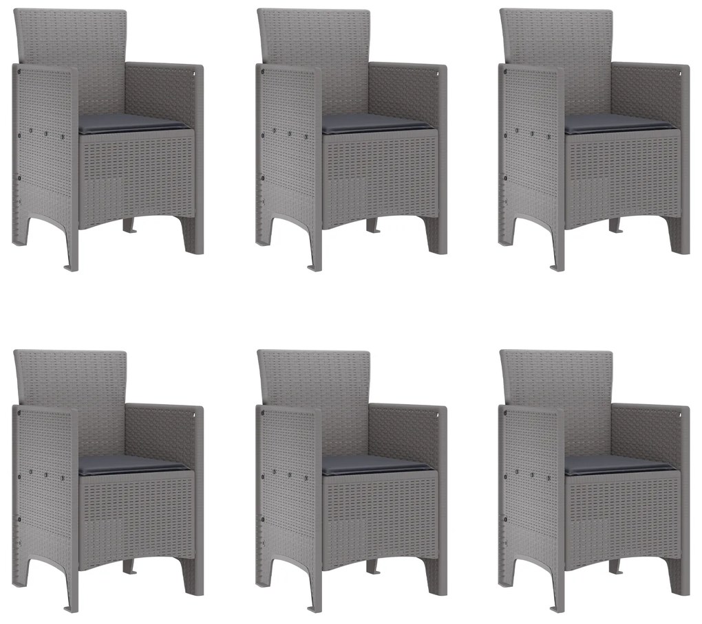 vidaXL Σετ Τραπεζαρίας Κήπου 7 pcs Ανοιχτό γκρι 200 x 100 x 73 εκ.