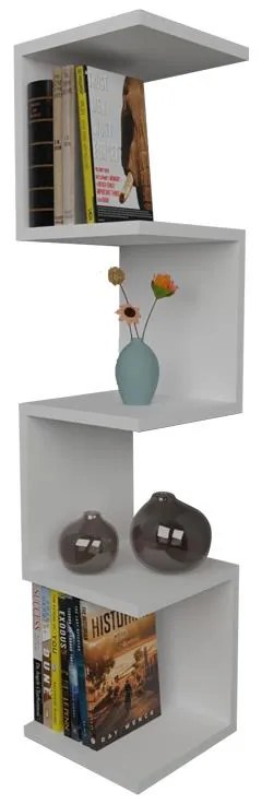 Ραφιέρα τοίχου Zigzag λευκό μελαμίνης 25x25x109εκ 25x25x109 εκ.