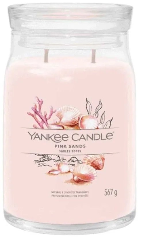 Αρωματικό Κερί Pink Sands Large 1629962E 9,3x15,7cm Pink Yankee Candle Wax,Glass
