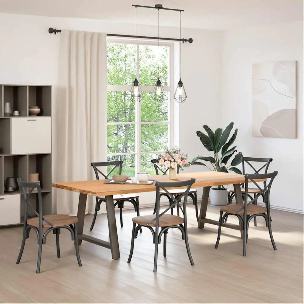vidaXL Πόδια Τραπεζαρίας Σχήματος Α 2 τεμ. 90x(72-73) εκ. Ατσάλι