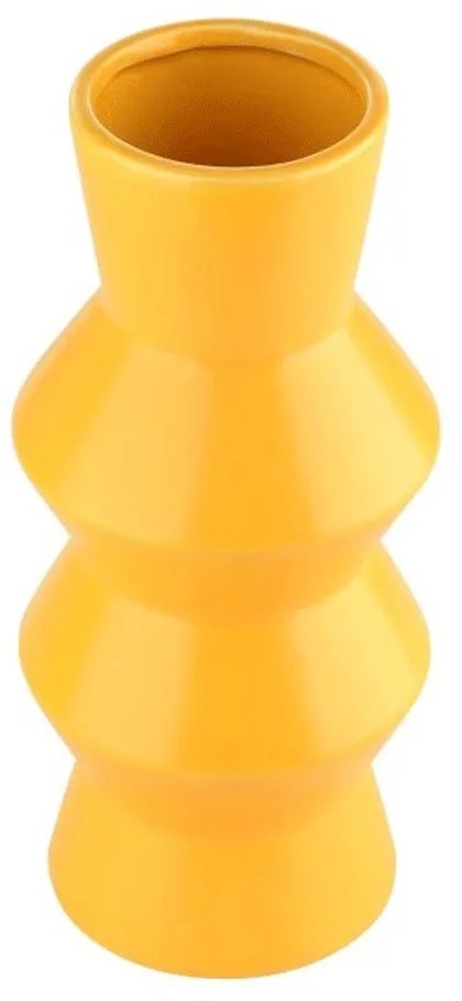 Βάζο Κεραμικό Sasebo 421028 11x25cm Yellow Eglo Κεραμικό