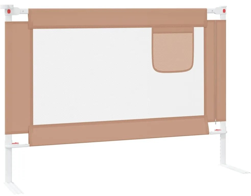 Μπάρα Κρεβατιού Προστατευτική Taupe 90 x 25 εκ. Υφασμάτινη - Μπεζ-Γκρι
