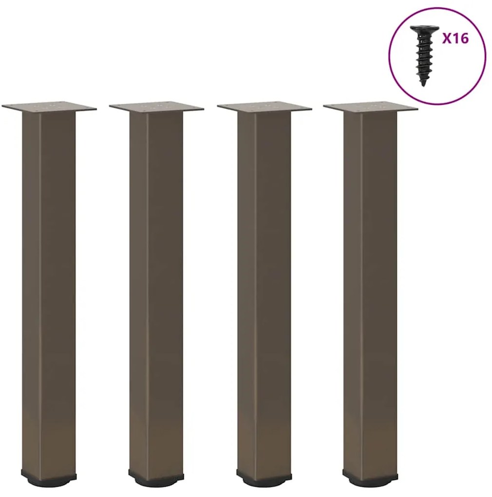 Πόδια Κονσόλας 4 τεμ. από Φυσικό Ατσάλι 72-74 εκ. Ατσάλι