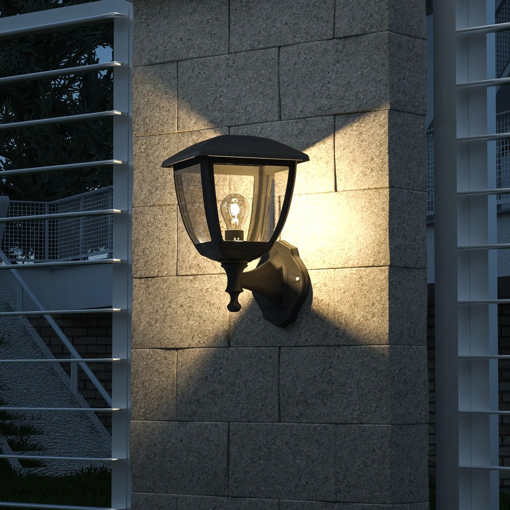 Απλίκα - Φανάρι Avalanche 1xE27 Outdoor Wall Lamp Black D:22cmx30cm (80201214) - 80201214 - 80201214