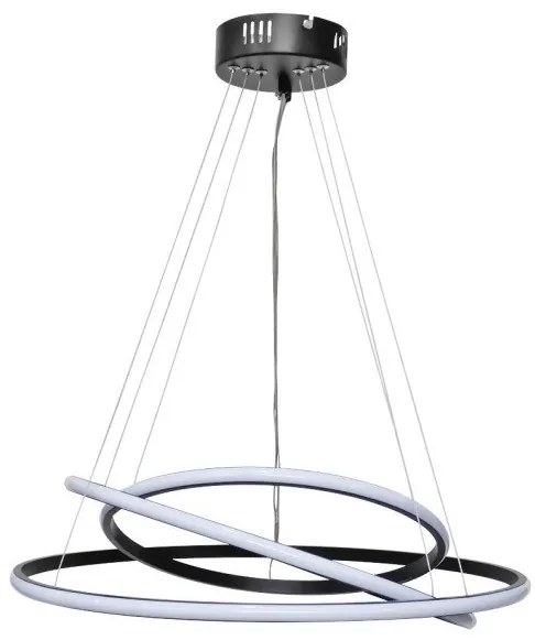 Κρεμαστό Φωτιστικό Οροφής LED 80W 3CCT Cronos-50 Heronia Lighting-01-0358-Μαύρο 01-0358