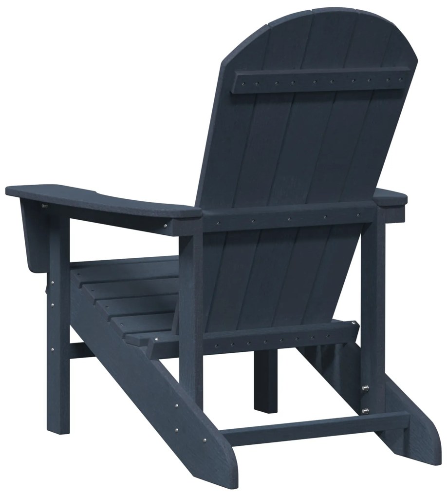 vidaXL Καρέκλα Adirondack  Ναυτικό Μπλε 74x82x91 εκ. HDPE