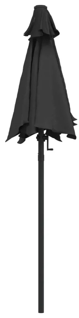 vidaXL Ομπρέλα Ανθρακί 200 x 224 εκ. Αλουμινίου