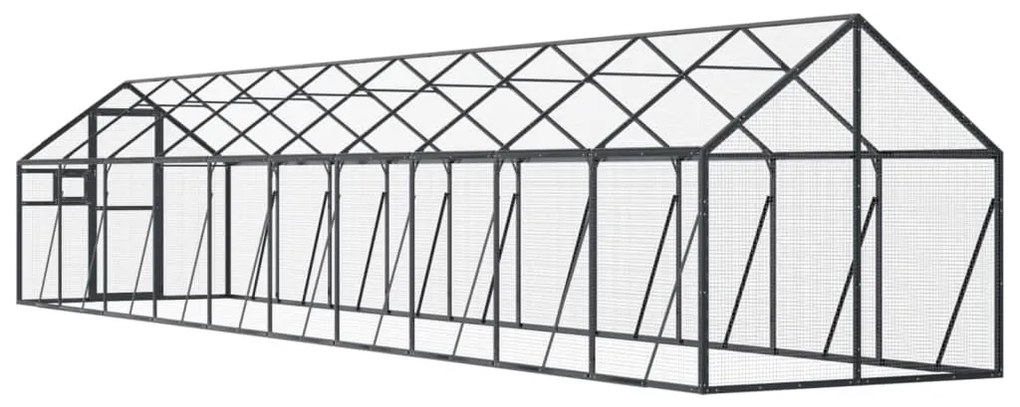 vidaXL Κλουβί Ανθρακί 1,79 x 4 x 1,85 μ. από Αλουμίνιο