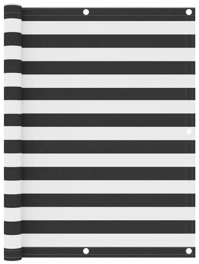 Διαχωριστικό Βεράντας Ανθρακί/Λευκό 120 x 600 εκ. Ύφασμα Oxford - Πολύχρωμο