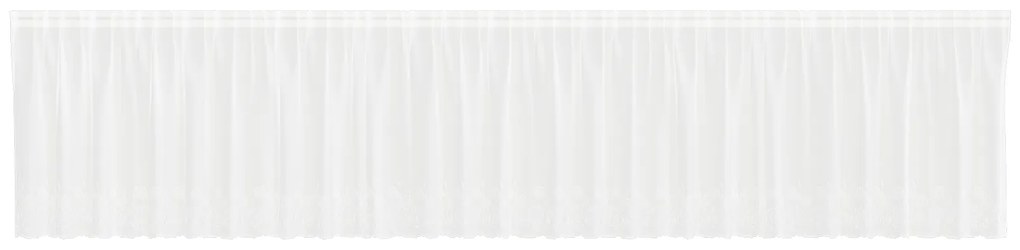 vidaXL Κουρτίνα Δαντέλας με κουρτίνες Floral Λευκό 750 x 180 εκ. Πολυεστέρας