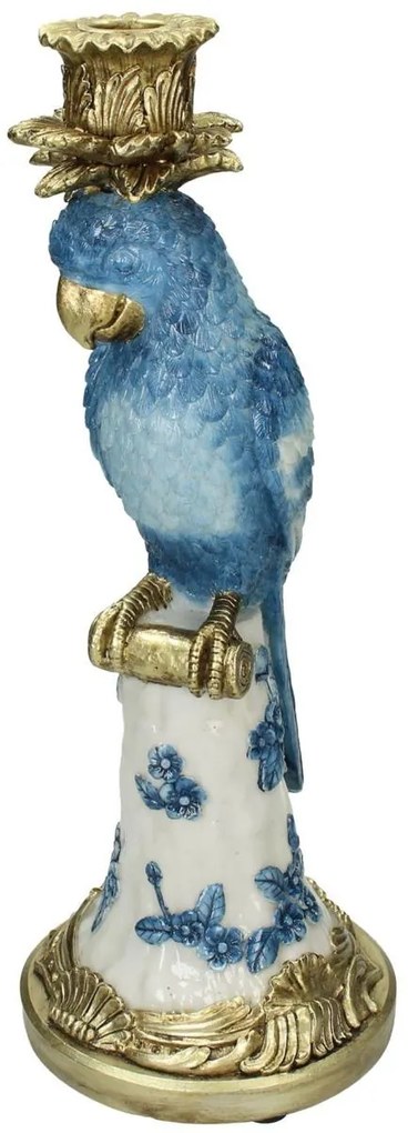 Κηροπήγιο ArteLibre Πουλί Μπλε Polyresin 14x14x35.5cm-05152389