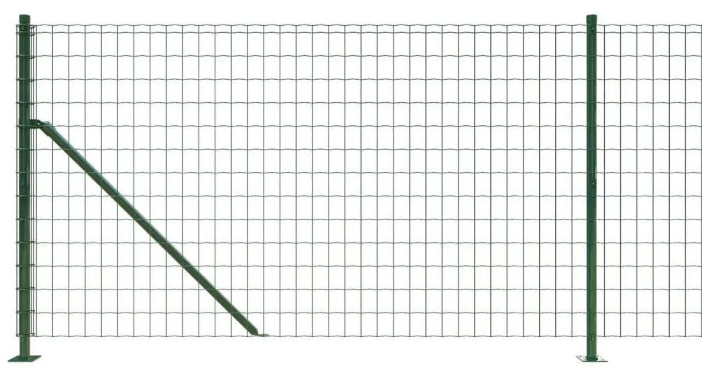 Συρματόπλεγμα Περίφραξης Πράσινο 1,1 x 25 μ. με Βάσεις Φλάντζα - Πράσινο