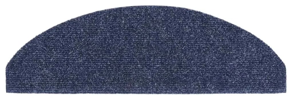 vidaXL Πατάκια Σκαλιών Αυτοκόλλητα 10 τεμ. Μπλε Ημίστρογγυλά Μεγάλα 65x21x4 εκ.