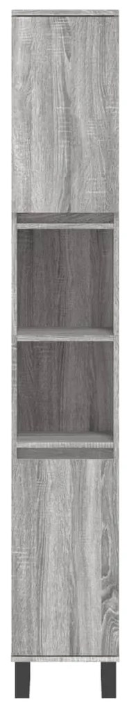 vidaXL Ντουλάπι Μπάνιου Γκρι Sonoma 30x30x190 εκ. Επεξεργασμένο Ξύλο