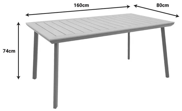 Τραπέζι Griffith μαύρο αλουμίνιο και plywood σε φυσική απόχρωση 160x80x74εκ