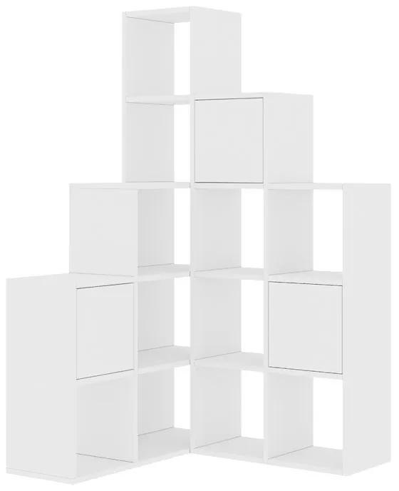 119-001202 Βιβλιοθήκη Paleo pakoworld λευκό μελανίνη 150.8x28x150.8εκ, 1 Τεμάχιο