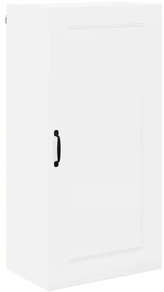 vidaXL Κρεμαστό ντουλάπι κουζίνας με ράφι Υψηλής γυαλάδας λευκό